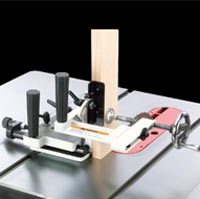 Shop Fox Tenoning Jig on table saw view 2